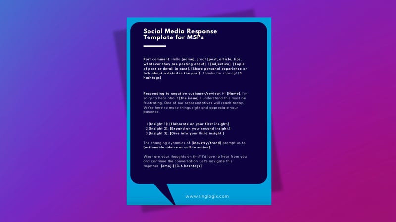 Social Media Response Template